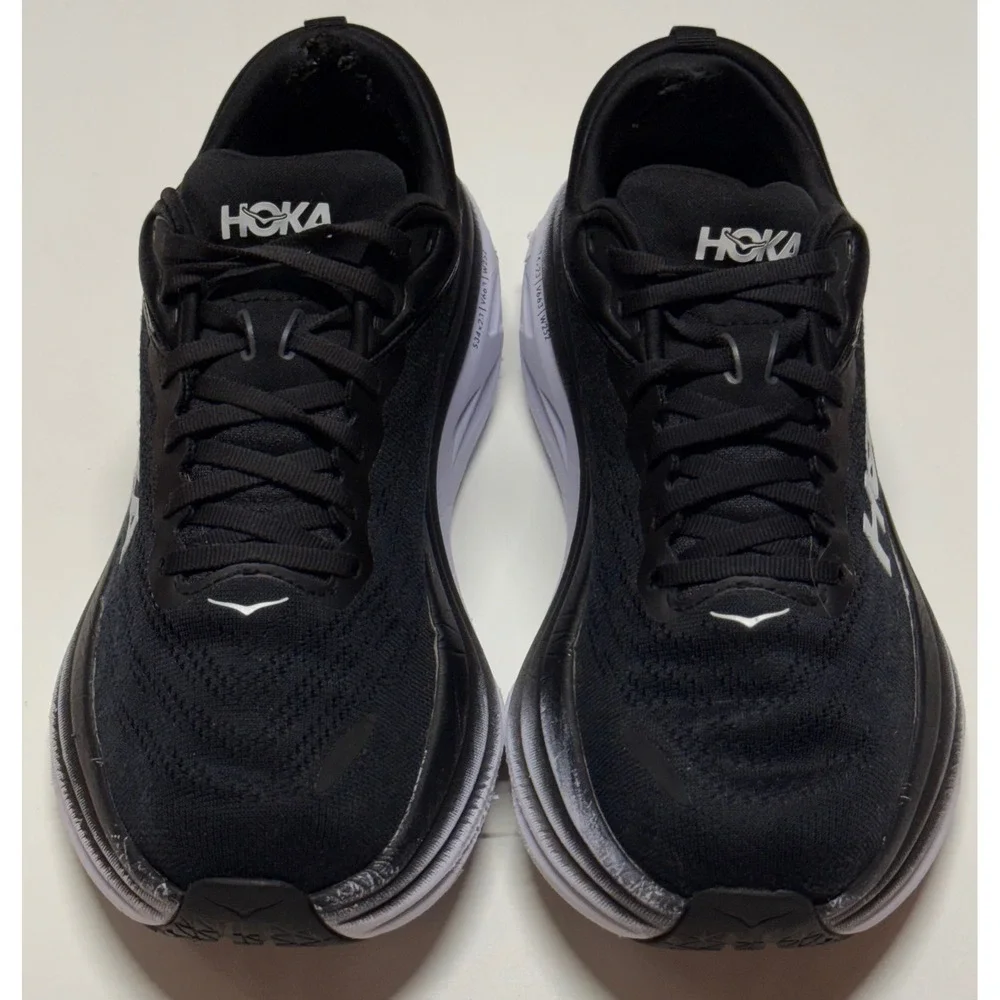 Hoka One One Women's Black with White Trim Running Sneakers - Picture 2 of 8